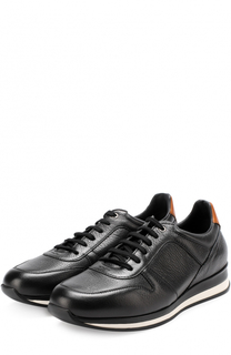 Кожаные кроссовки на шнуровке Ermenegildo Zegna