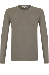 Хлопковый лонгслив с круглым вырезом James Perse