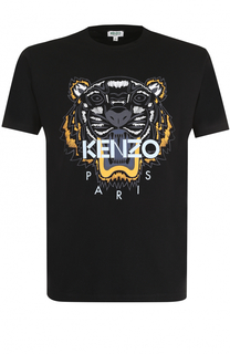 Хлопковая футболка с принтом Kenzo