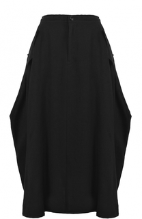 Шерстяная юбка-миди с карманами Yohji Yamamoto