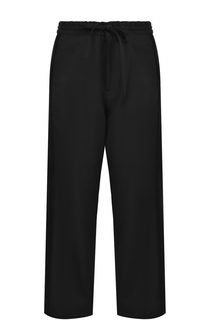 Шерстяные брюки прямого кроя с эластичным поясом Yohji Yamamoto