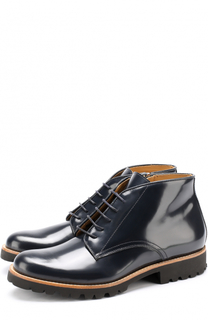 Кожаные ботинки на шнуровке и молнии Gallucci