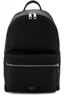Текстильный рюкзак с внешним карманом на молнии Dolce &amp; Gabbana