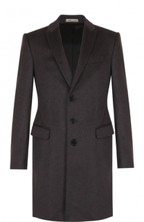 Кашемировое однобортное пальто Armani Collezioni