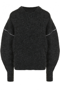 Вязаный пуловер с круглым вырезом и объемными рукавами Mm6