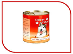 Корм Собачье Счастье Говяжьи потрошки с рисом 750г для собак 41495