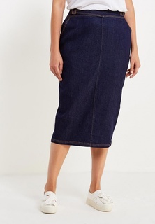 Юбка LOST INK PLUS PENCIL SKIRT IN DENIM WITH BUCKLE WAIST