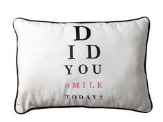 Подушка did you smile today (bloomingville) черный 40x60 см.