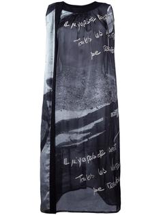 платье без рукавов с графическим принтом Yohji Yamamoto Vintage