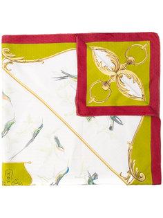 шарф с принтом птиц  Hermès Vintage
