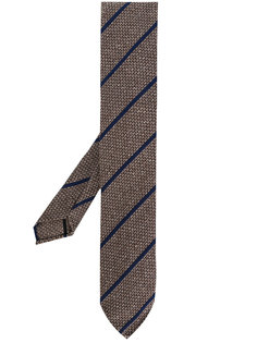 полосатый галстук с вышивкой Lardini