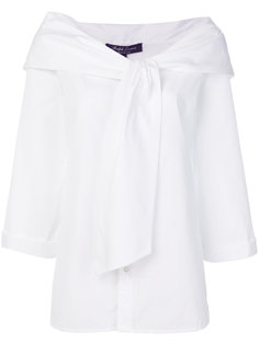 блузка с завязками на вырезе Ralph Lauren Collection