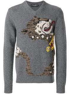 свитер с вышивкой Dolce & Gabbana