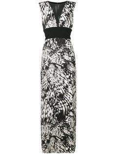 платье макси со вставкой из тюля  Just Cavalli
