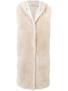 fur detail sleeveless jacket  Max Mara