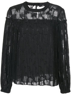 полупрозрачная блузка с цветочной вышивкой  Steffen Schraut