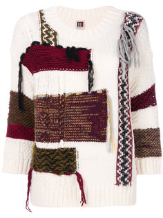 свободный джемпер с эффектом пэчворк  IM Isola Marras