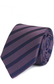 Шелковый галстук в полоску HUGO