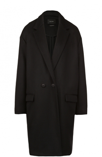 Двубортное шерстяное пальто свободного кроя Isabel Marant