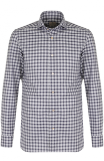 Хлопковая рубашка в клетку Luigi Borrelli