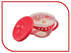 Тарелка с двумя крышками Happy Baby Comfy Plate Red 15021 4690624016561