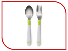 Набор столовых приборов Happy Baby Spoon Fork Baby Cutlery Set Lime 15027 4650069782179