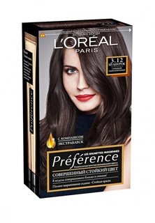 Краска для волос LOreal Paris Preference, с комплексом Экстраблеск, оттенок 3.12, Мулен Руж, 174 мл