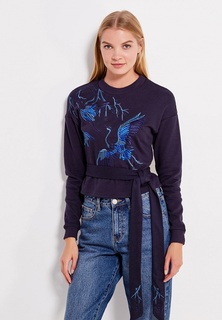 Свитшот LOST INK BIRD EMBROIDERY BELTED SWEAT