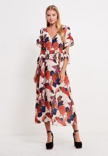 Платье LOST INK PRINTED MIDAXI WITH DECONSTRUCTED RUFFLE SLEEVE