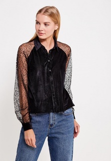 Блуза LOST INK DOBBY MESH SLEEVE CROP SHIRT