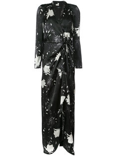 long floral wrap dress Paule Ka