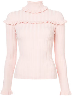 roll neck frill jumper Cinq A Sept