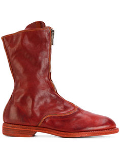 panelled zip up boots Guidi