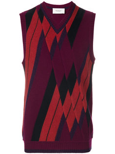 джемпер без рукавов с узором аргайл в стилистике пэчворк Pringle Of Scotland