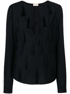 блузка с кисточками Saint Laurent
