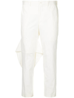 укороченные брюки с накладной панелью на колене Comme Des Garçons