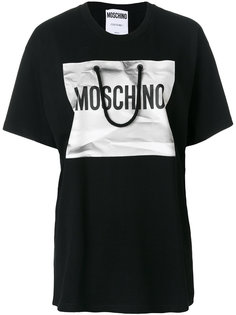 футболка с деталью в форме шоппера Moschino