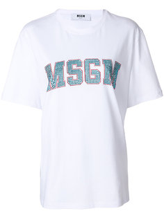 футболка с принтом логотипа MSGM