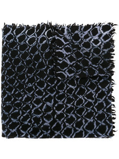 patterned fringed shawl Suzusan