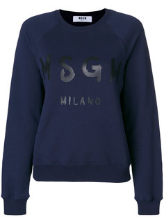 толстовка с принтом с логотипом MSGM
