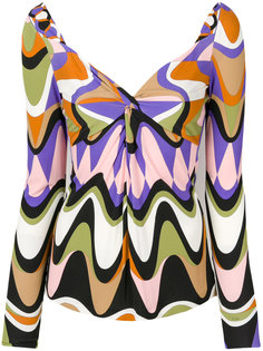 топ с длинными рукавами и принтом  Emilio Pucci
