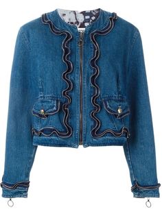 джинсовая куртка на молнии Moschino Vintage
