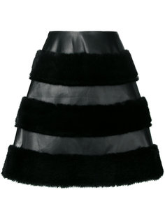 юбка с меховой отделкой  Comme Des Garçons Noir Kei Ninomiya