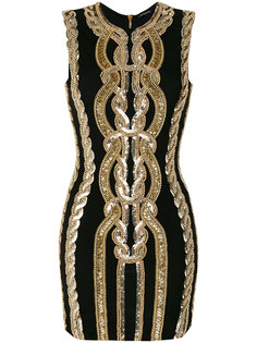декорированное платье Balmain