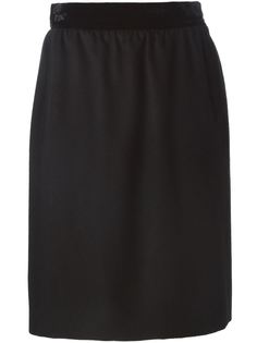 классическая юбка с бархатным поясом Givenchy Vintage