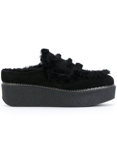 shearling trim platform loafers Flamingos Flamingos