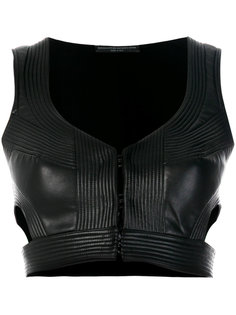 кожаный топ-бралет Ermanno Scervino