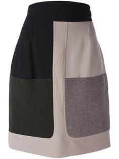 юбка с накладными карманами Fendi Vintage