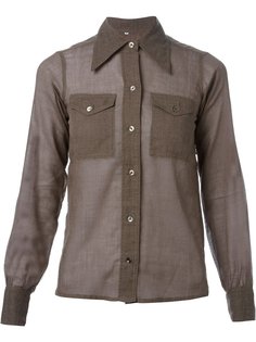 рубашка с заостренным воротником  Yves Saint Laurent Vintage