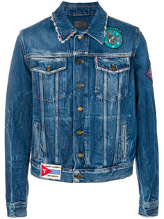 джинсовая куртка с заплатками Saint Laurent